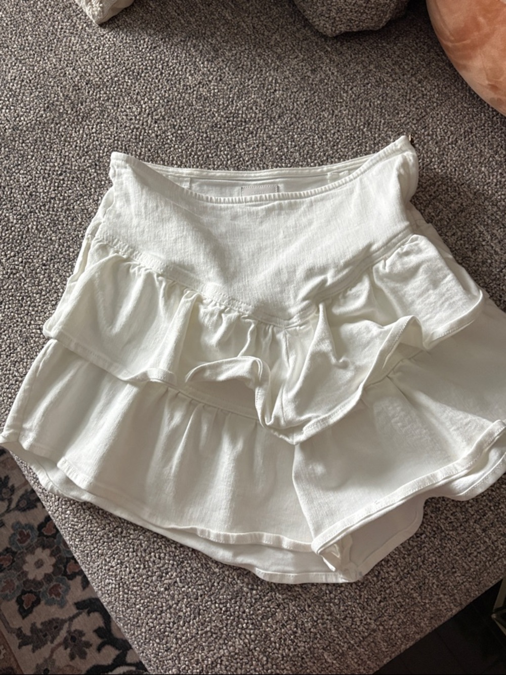 MOTHER The Ruffle Mini Skirt